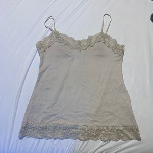 Nude lace tank